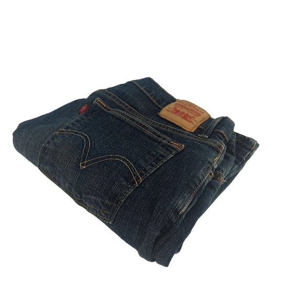 Levis 550 Womens 16M Straight Leg Relaxed Fit Dark Wash Bootcut Denim‎ Jeans - Picture 1 of 5